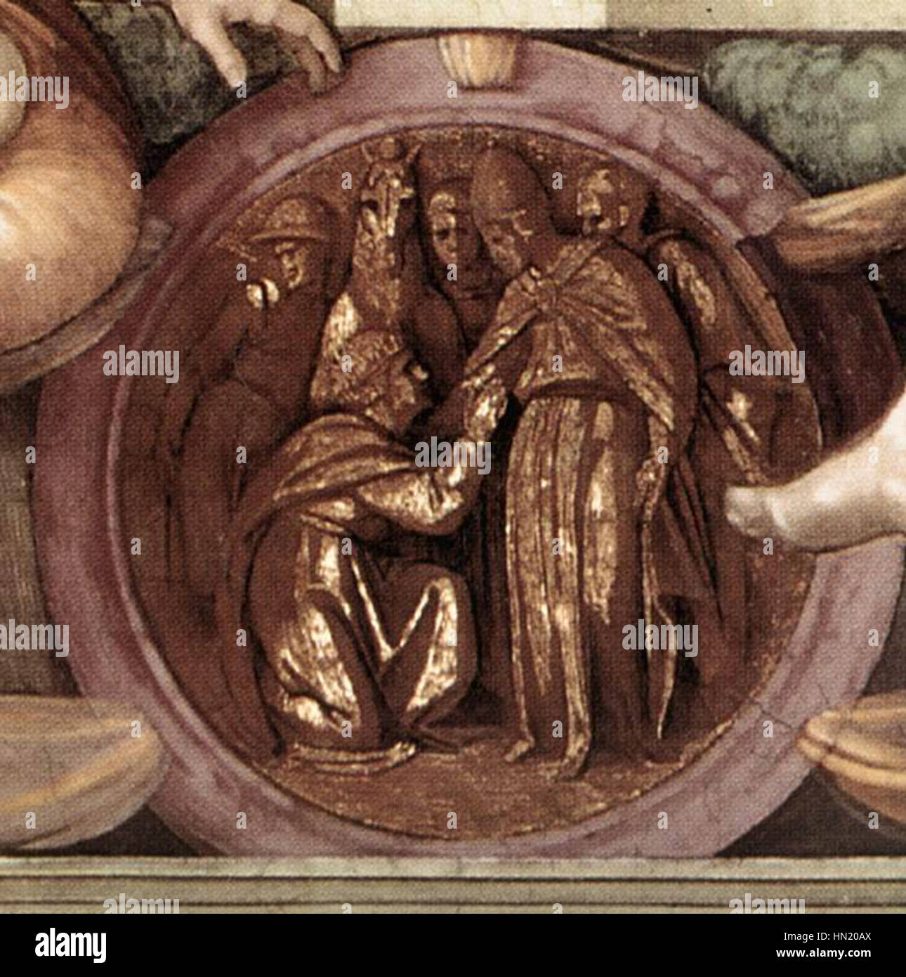 Michelangelo, medaglione 05 Stock Photo Alamy