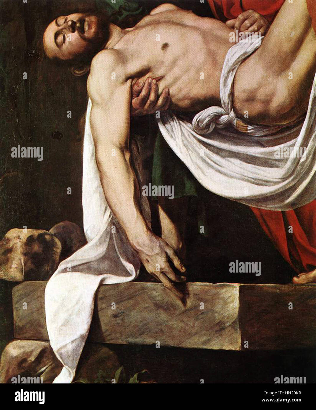 Michelangelo Merisi da Caravaggio - The Entombment (detail) - WGA04149 Stock Photo