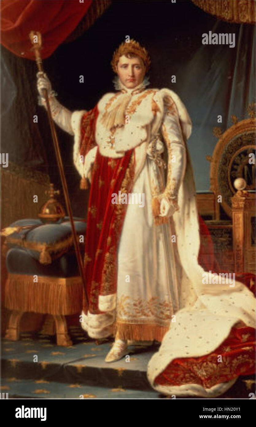 This iconic portrait of Napoleon Bonaparte depicts him wearing his ...