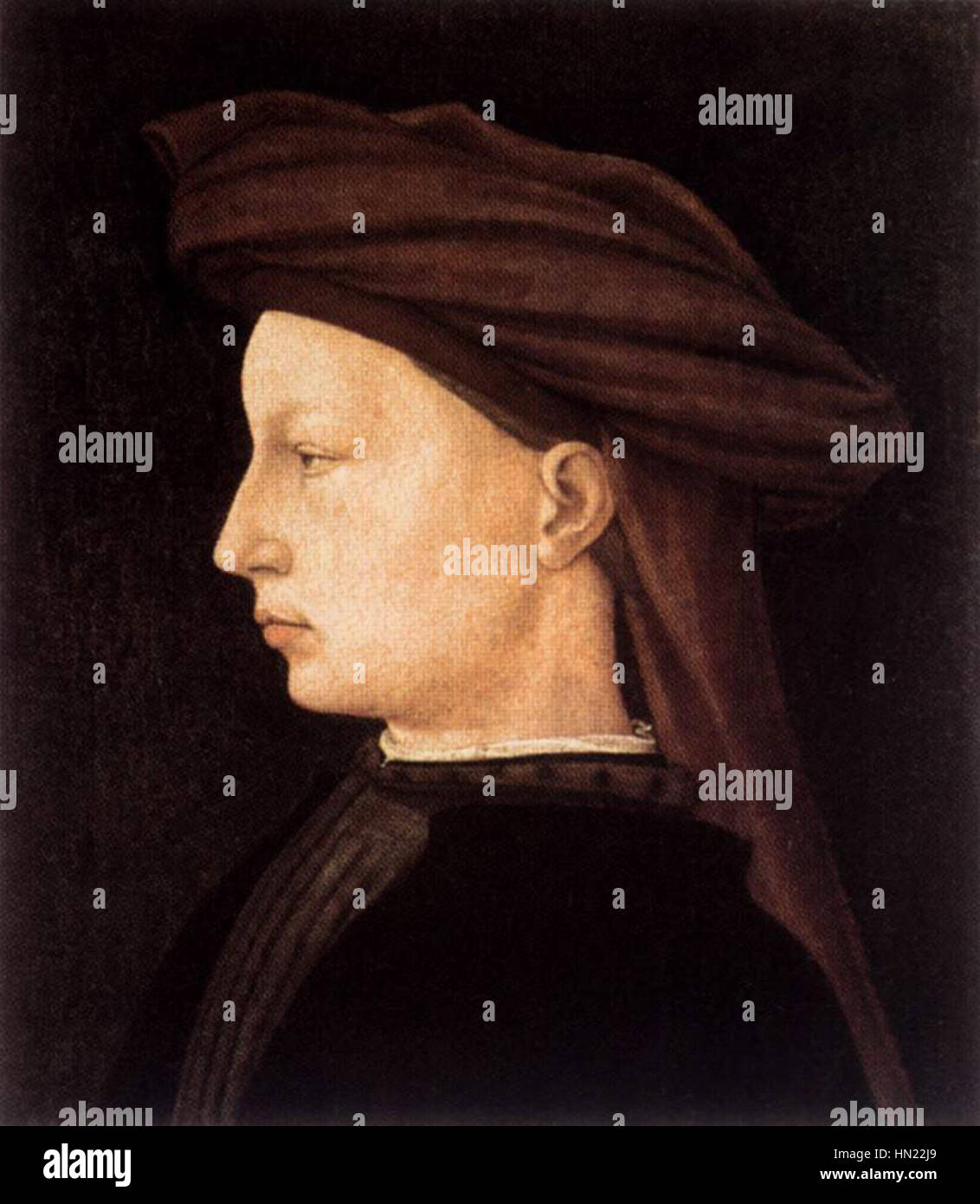 Masaccio - Profile Portrait of a Young Man - WGA14217 Stock Photo - Alamy