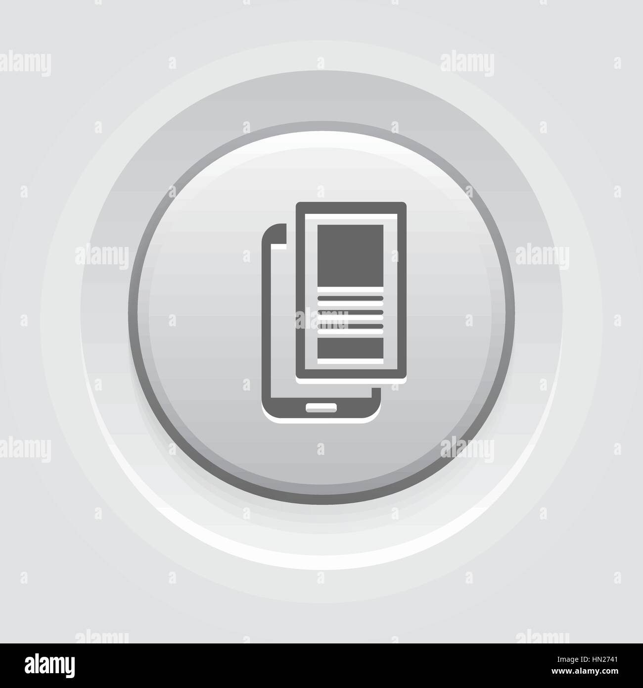 Mobile Landing Page Icon. Flat Design Stock Vector Image & Art - Alamy