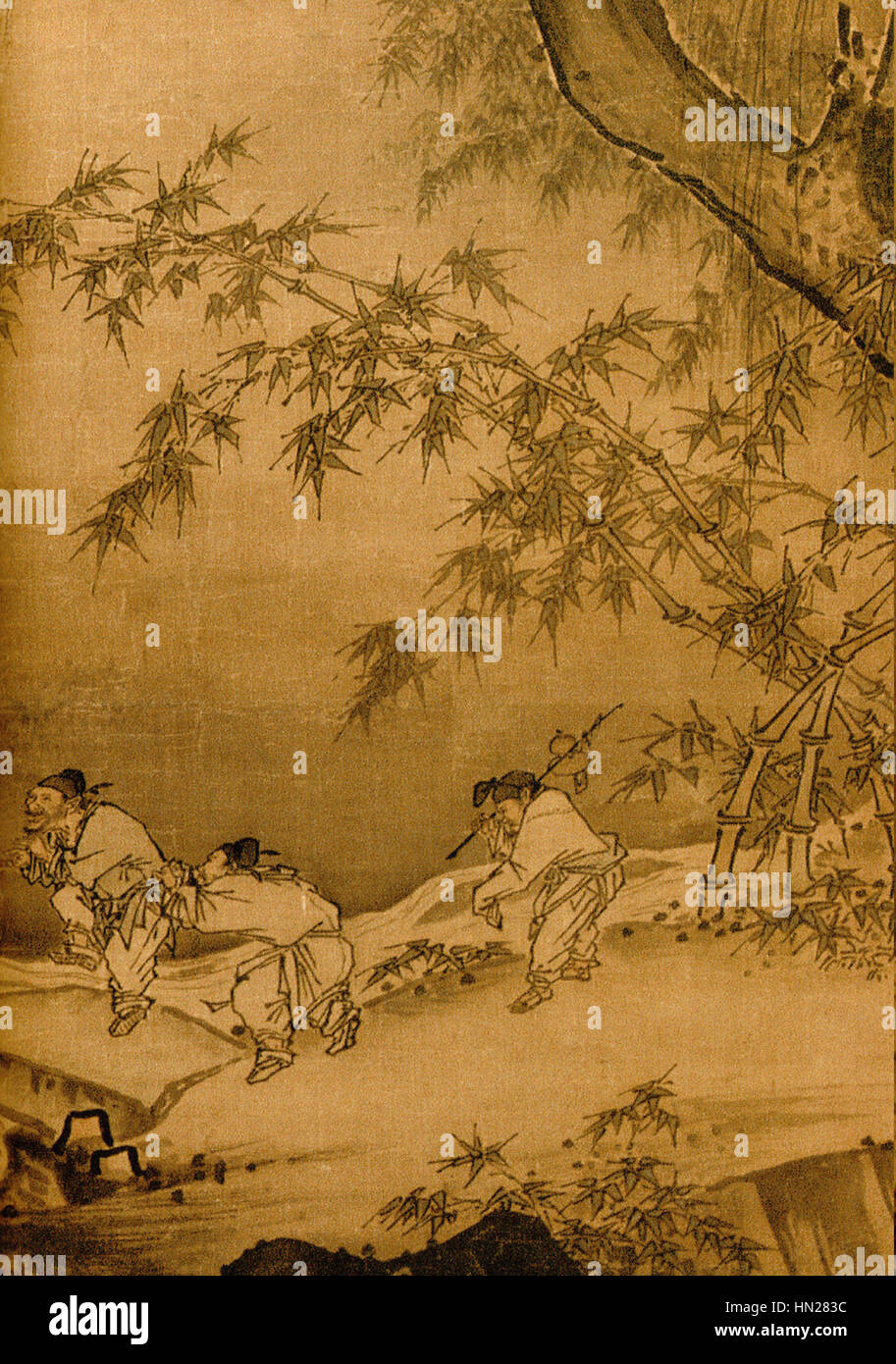 Ma Yuan - Dancing and Singing- Peasants Returning from Work - Detail 3 Stock Photo