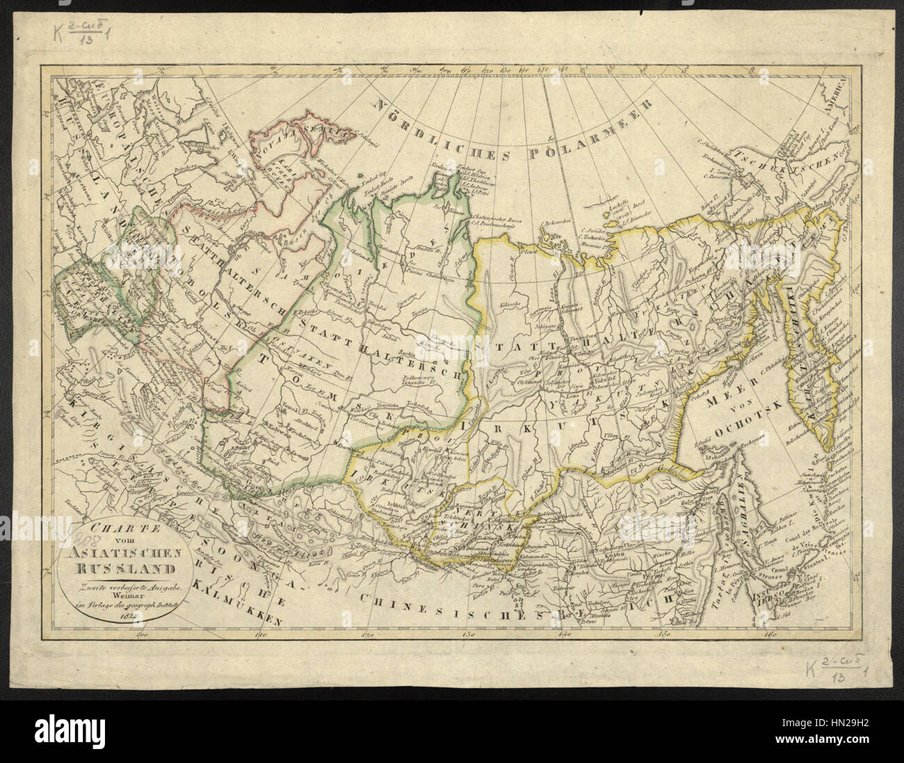 Map of Asiatic Russia WDL66 Stock Photo - Alamy