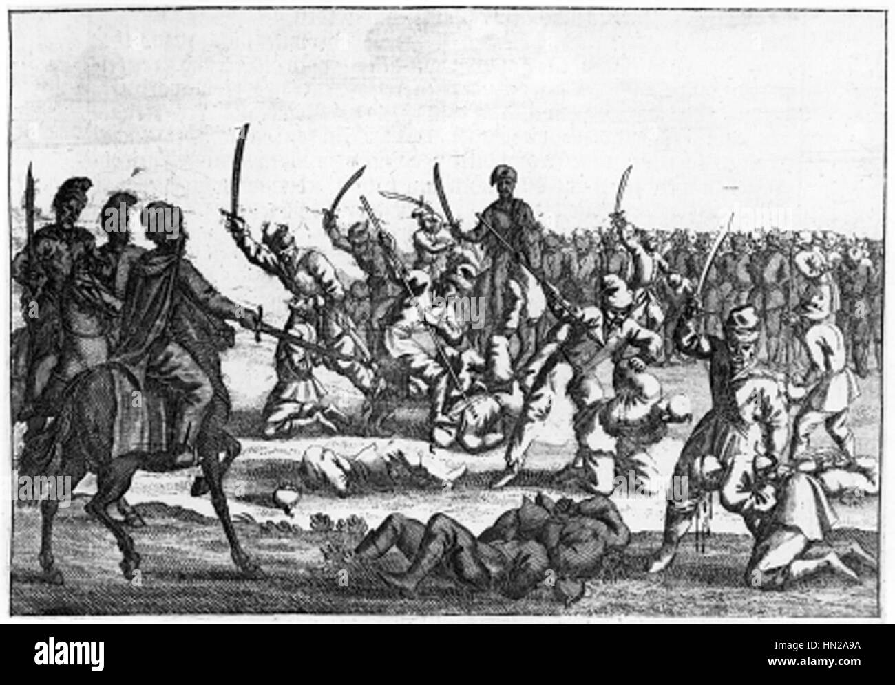 Massacre of Polish captives after the battle of Batoh 1652 Stock Photo -  Alamy