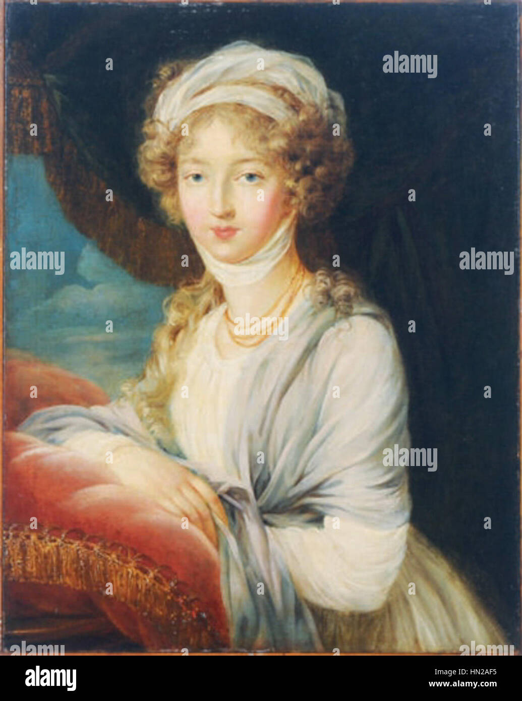 Miniature of Elizabeth Alexeevna (Vigee-Le Brun type) by anonymous (19 c., priv.coll.) 3 Stock Photo