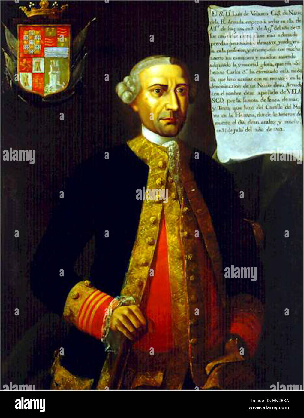 Luis Vicente de Velasco (Museo Naval de Madrid) Stock Photo