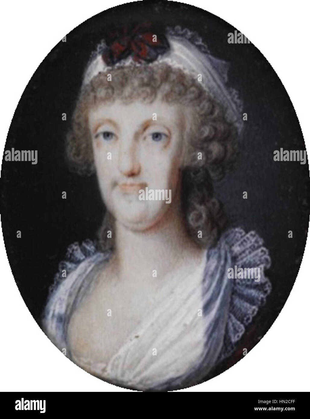 Maria Carolina of Austria, oval miniature Stock Photo - Alamy
