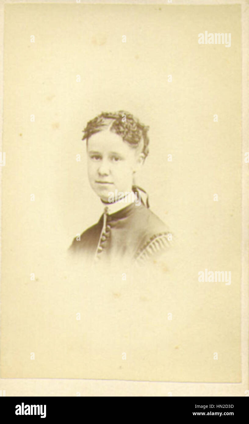 Miss E Stoddard by Hardy of Boston 19thc Stock Photo