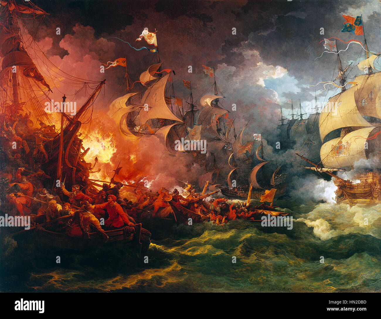 Spanish armada painting hi res stock photography and images Alamy