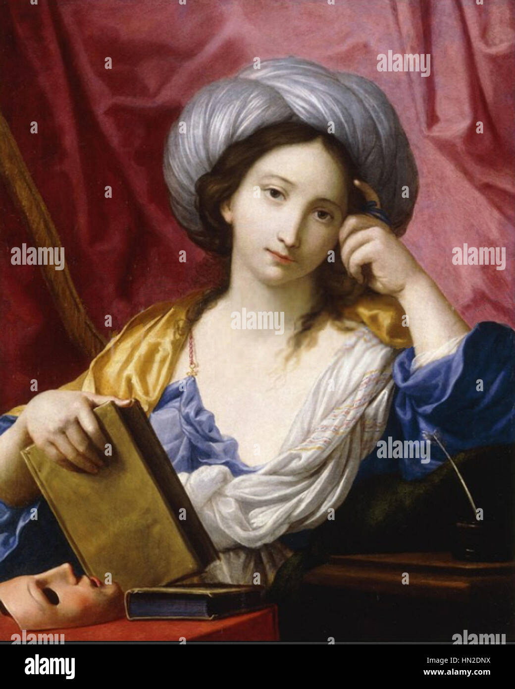 Melpomene, The Muse of Tragedy by Elisabetta Sirani Stock Photo