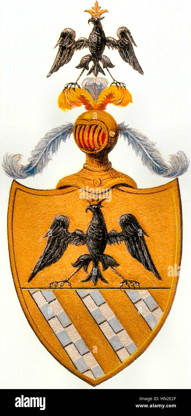 Wappen Marenzi im 14. und 15. Jahrhundert Stock Photo