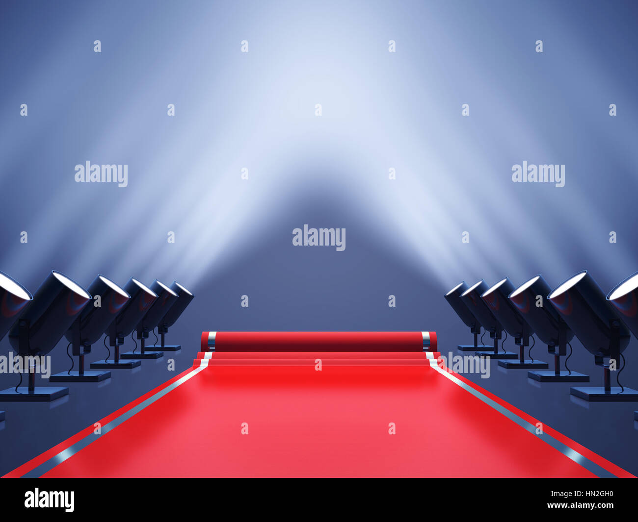 Red carpet with spotlights , Award ceremony , VIP event Stock Photo Alamy