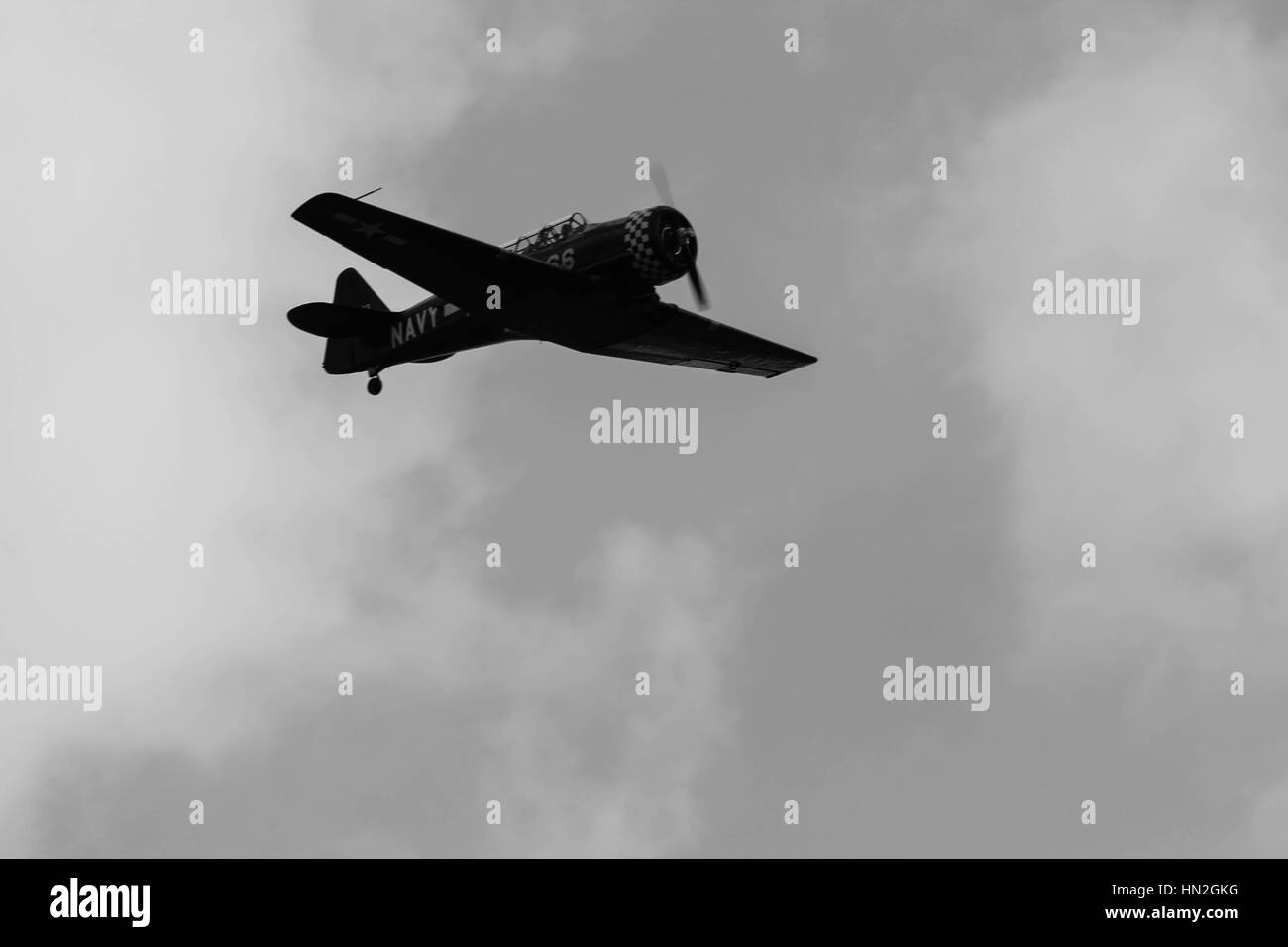 Vintage war planes at airshow Stock Photo
