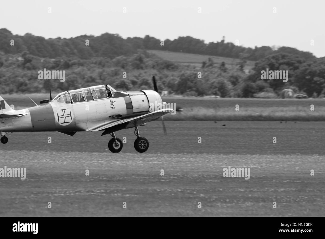 Vintage war planes at airshow Stock Photo