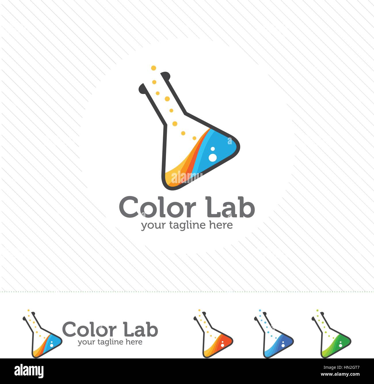 Abstract Color Lab Logo Vector Laboratory Chemical Medical