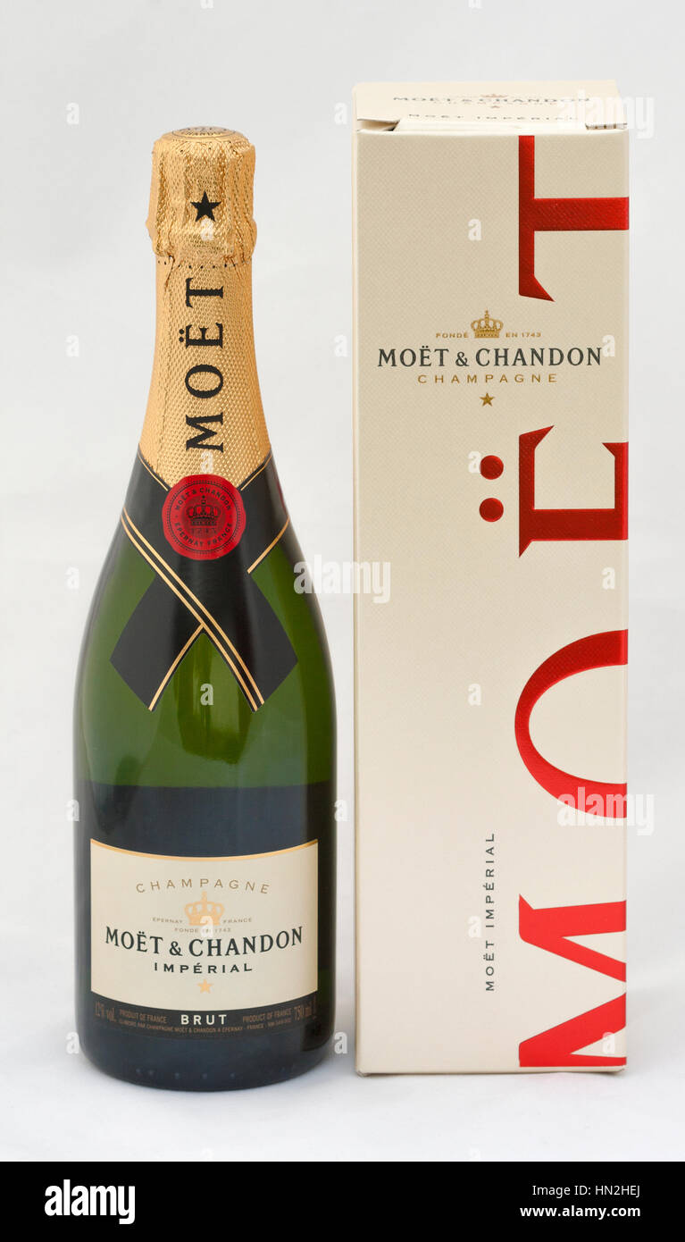 Bottle Of Moet & Chandon Champagne. Moet Chandon Is One Of The World's  Largest Champagne Producers Co-owner Of The Luxury Goods Company Moet- Hennessy - Louis Vuitton Stock Photo, Picture and Royalty Free