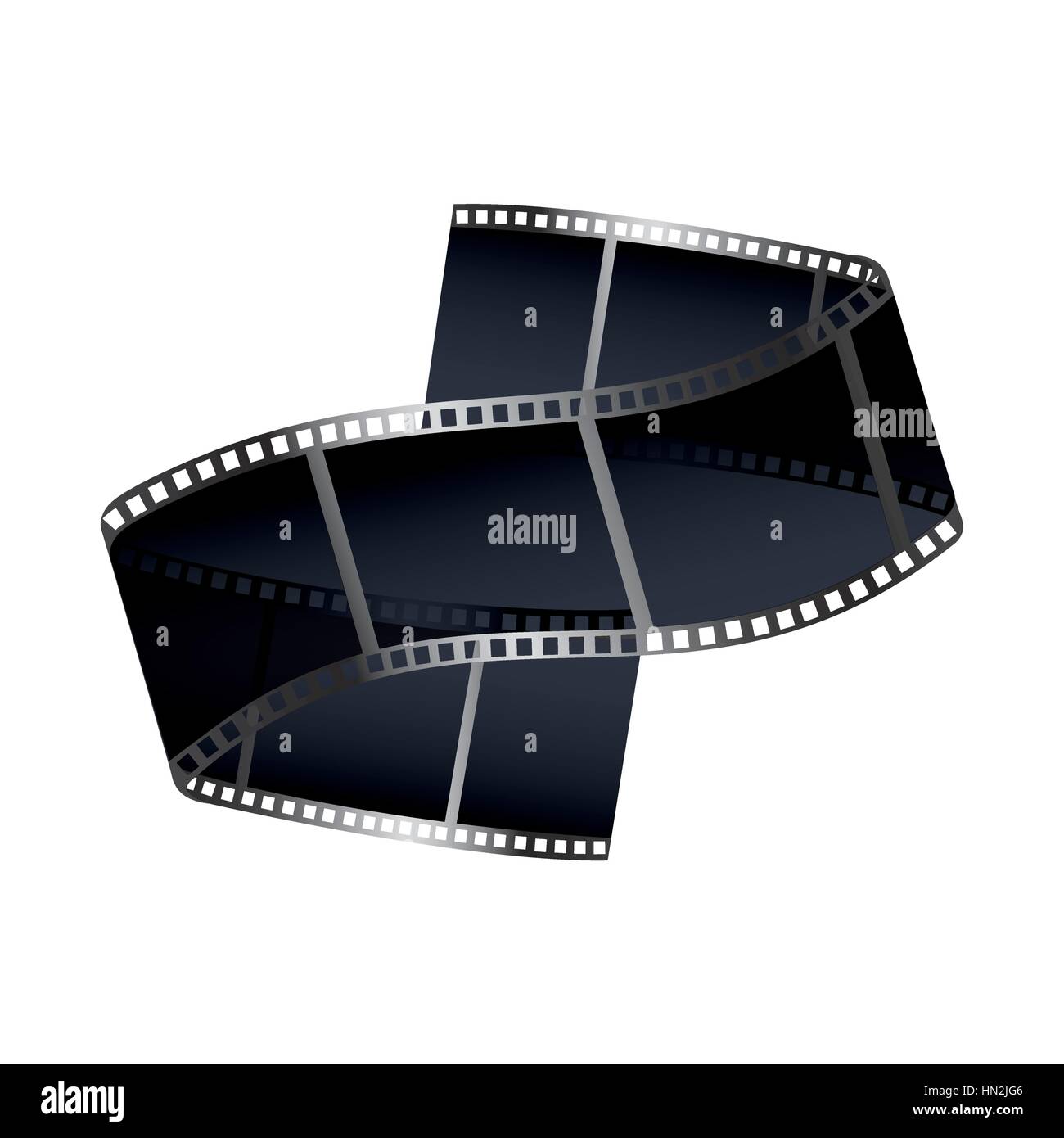 film tape icon over white background. vecotr illustration Stock Vector
