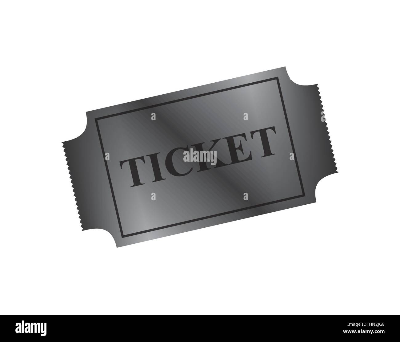 cinema ticket icon over white background. vector illustration Stock ...