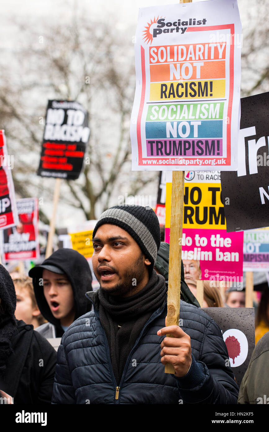 London, UK. 4th February 2017. Stop Trump's Muslim Ban rally ...