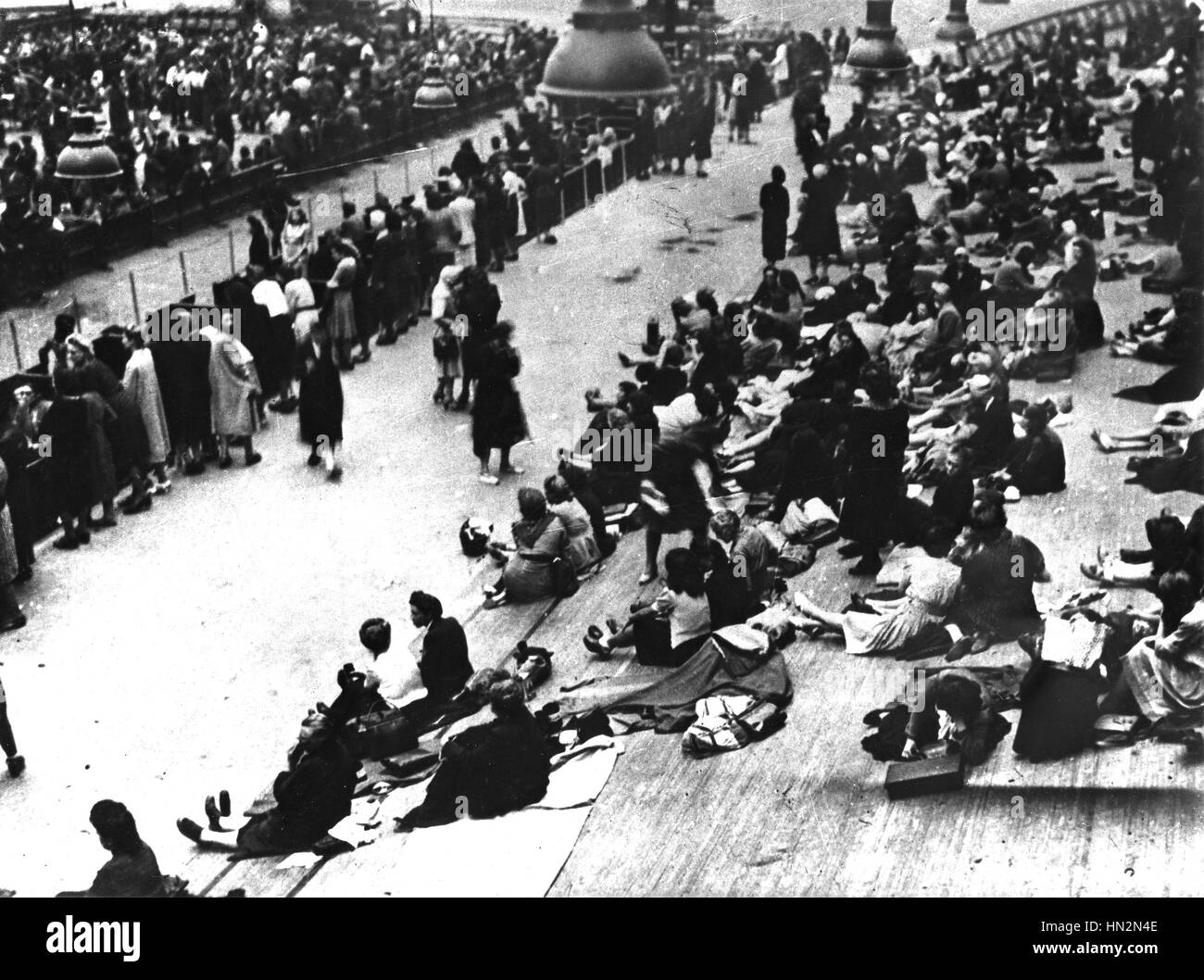 Roundup in Paris This photo may represent the roundup of collaborators. It was wrongly identified as the 'Vel d'Hiv Roundup'. January 1944 France, Second World War war Centre de documentation juive Stock Photo