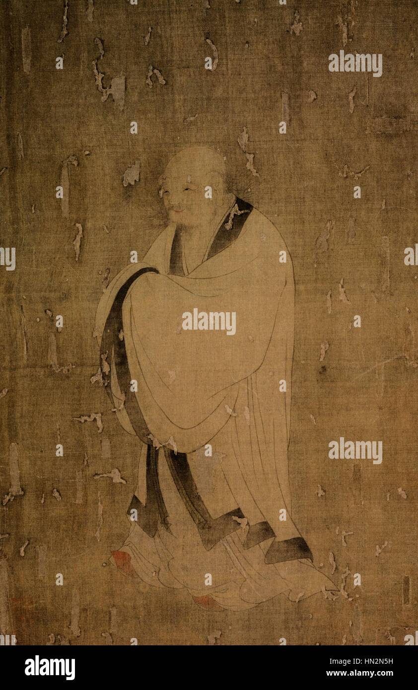 Portrait of Chinese philosopher Lao Tseu China 5th century B.C. London, British museum Stock Photo