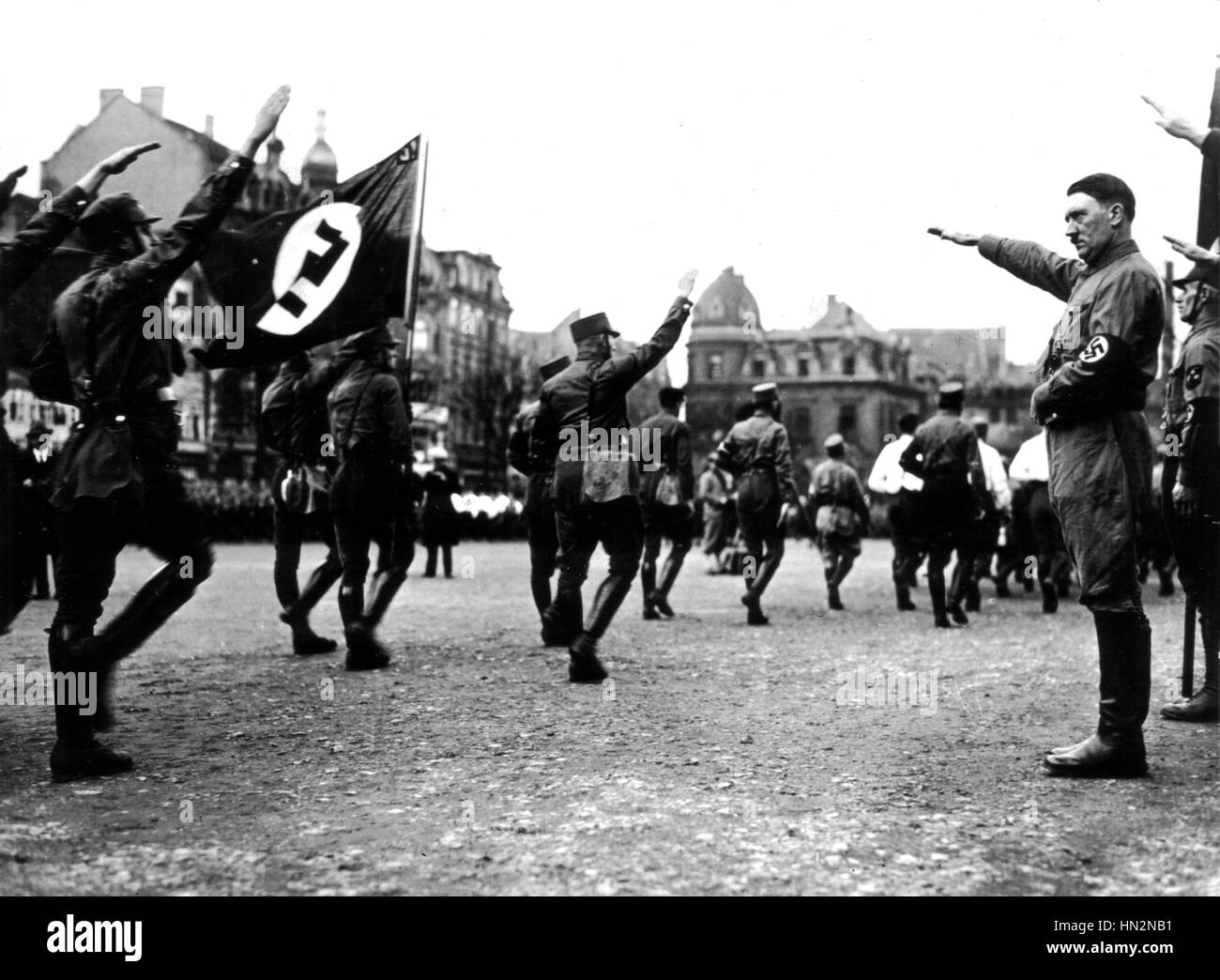 Hitler and S.A. army 20th century Germany Stock Photo