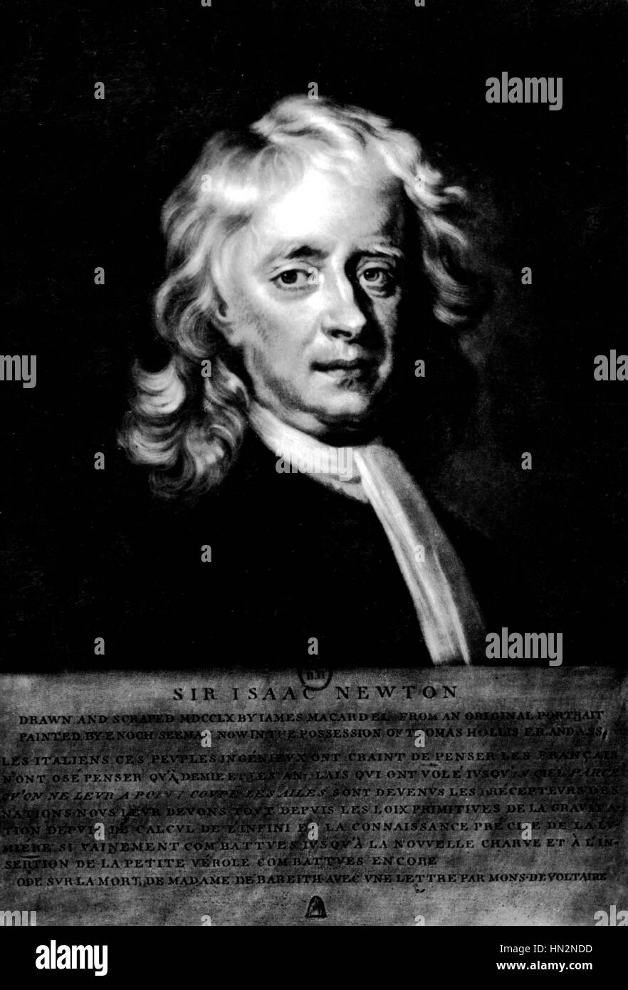 Isaac Newton (1642-1727). Stock Photo
