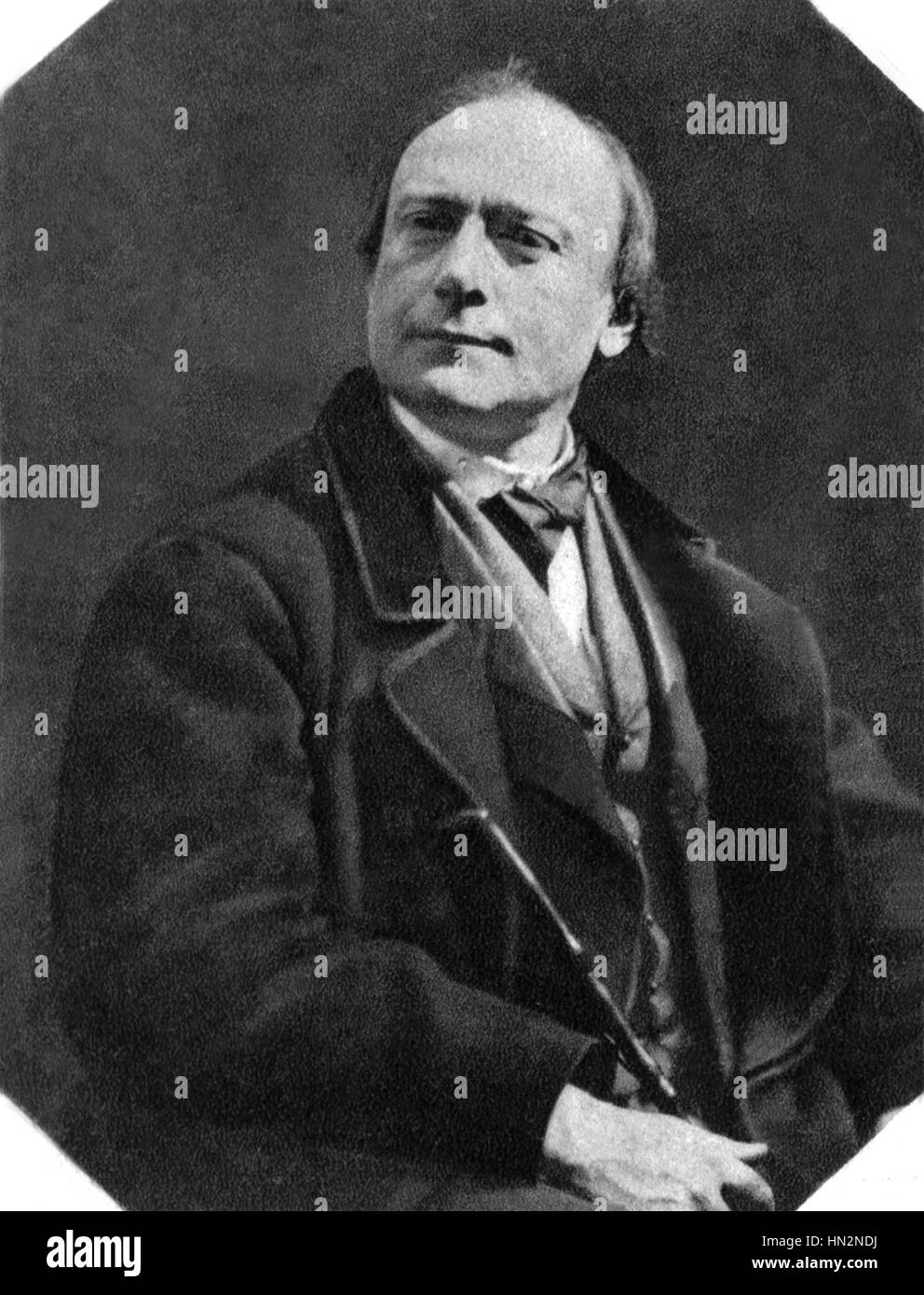 Portrait of Theodore de Banville (1823-1891) 1873 France Stock Photo