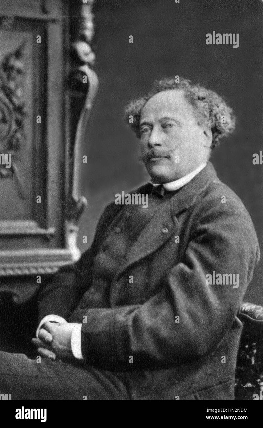 Portrait of Alexandre Dumas jr. also known as 'Dumas fils' (1824-1895) 1884 France Stock Photo