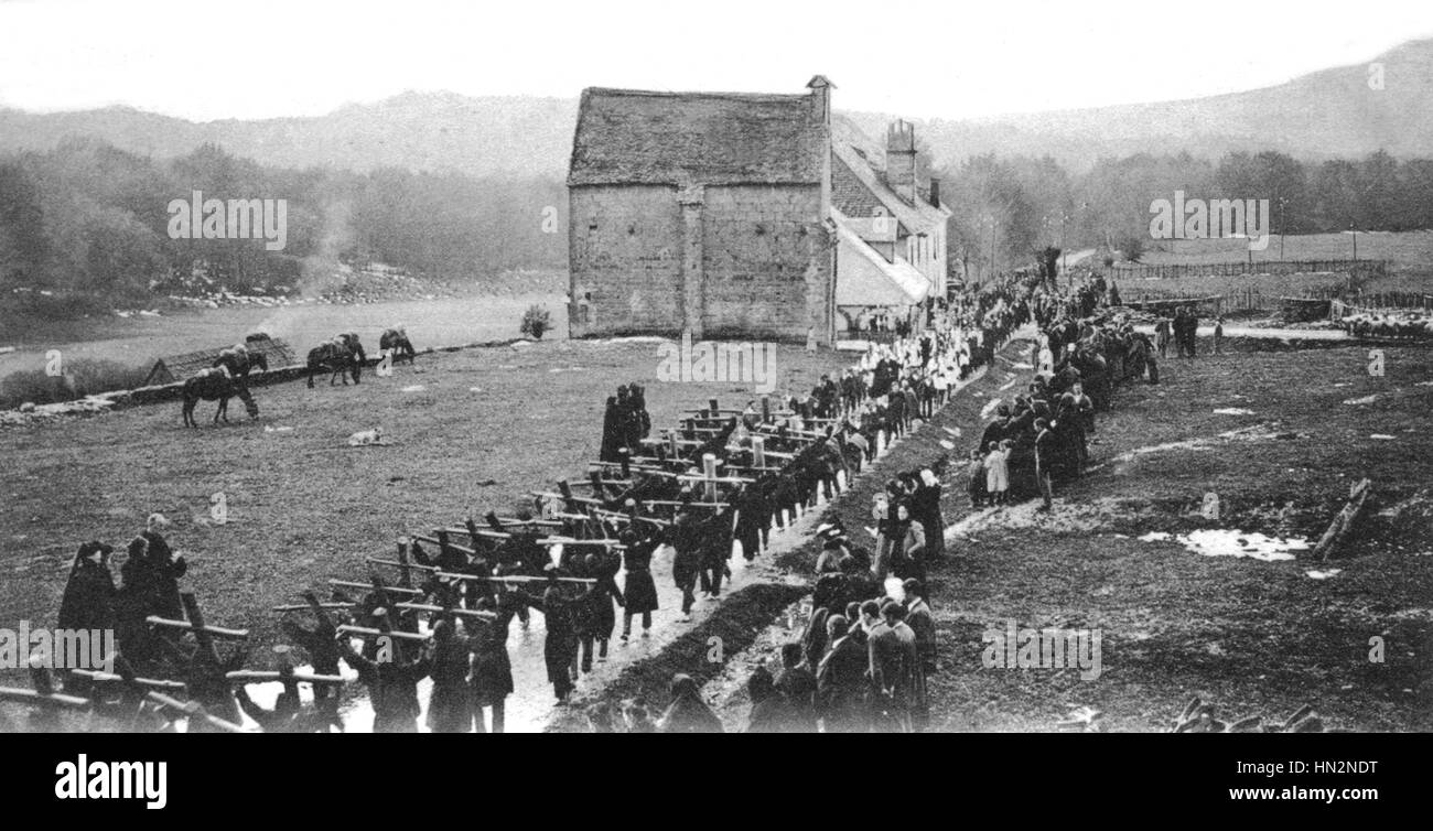 Roncevaux procession May 14, 1902 Spain Stock Photo