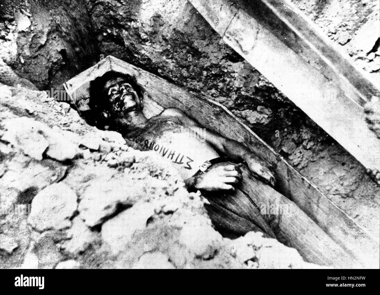 Victim of the December uprising 1944 Greece, Second World War B.D.I.C. Stock Photo