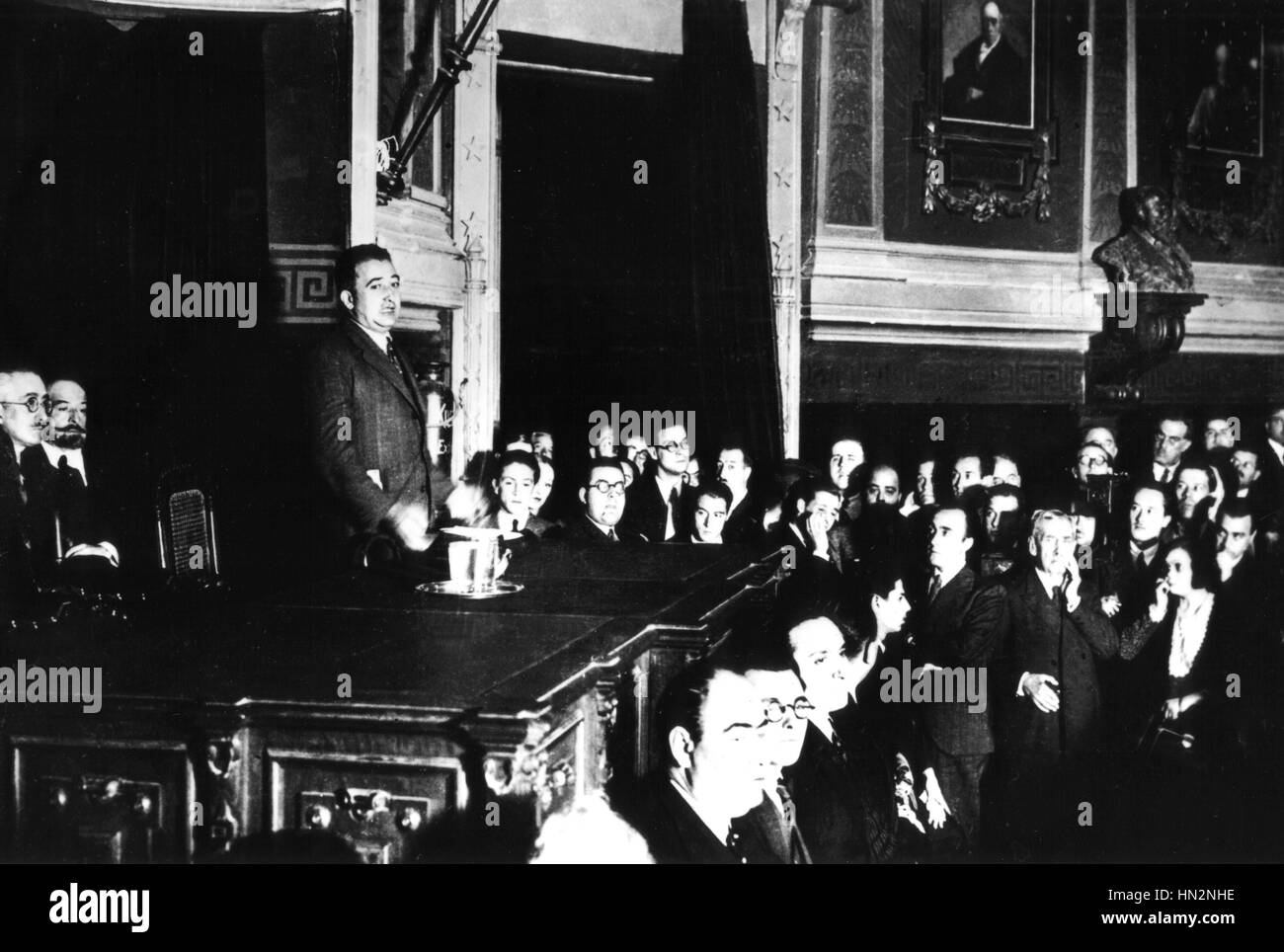 Franco's press conference  June 1932 Spain Stock Photo