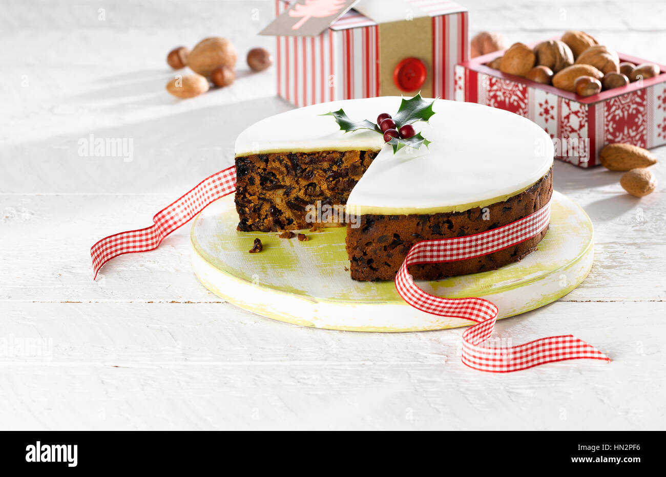 Christmas Cake Stock Photo