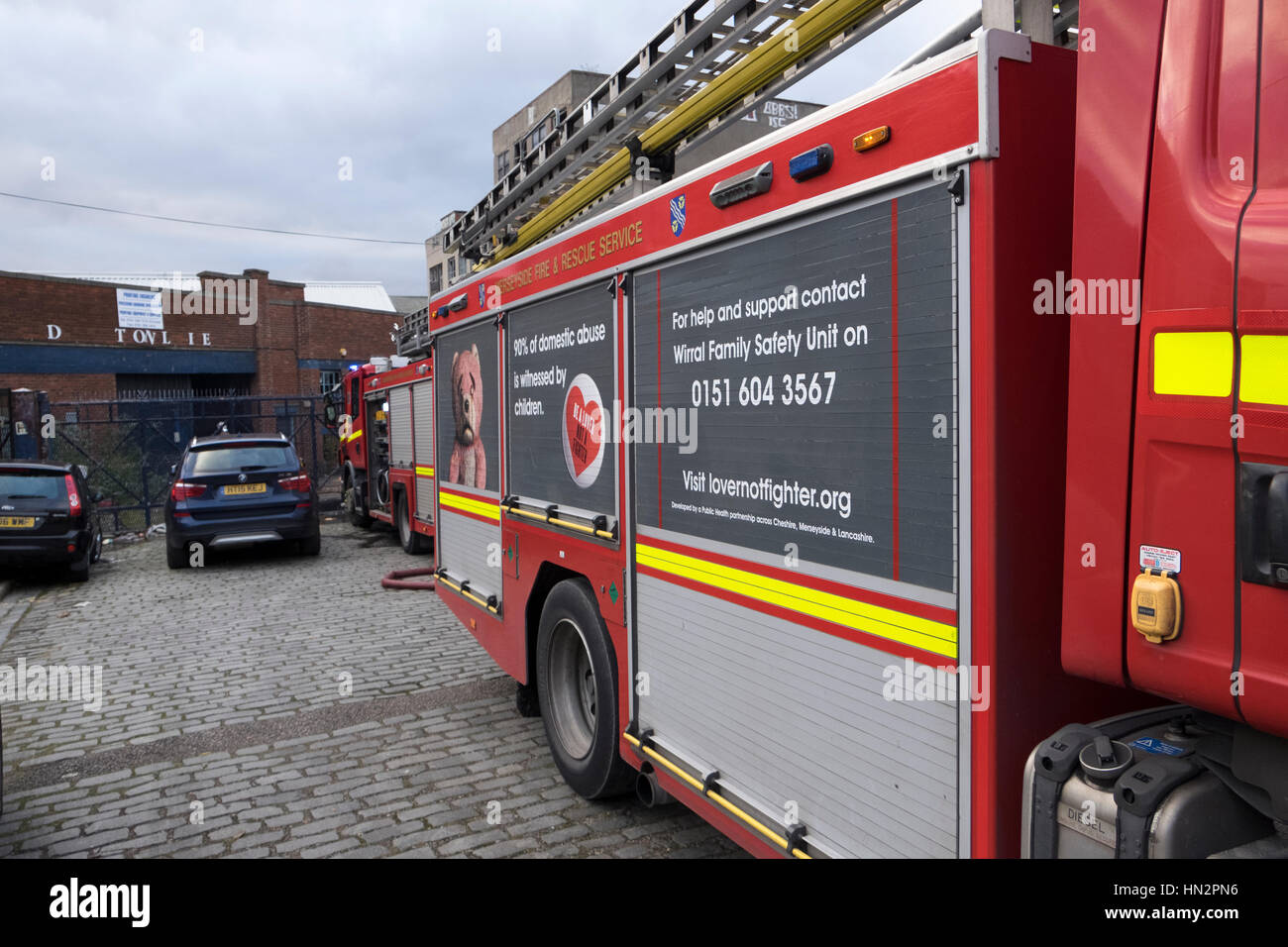 Merseyside fire engine Stock Photo