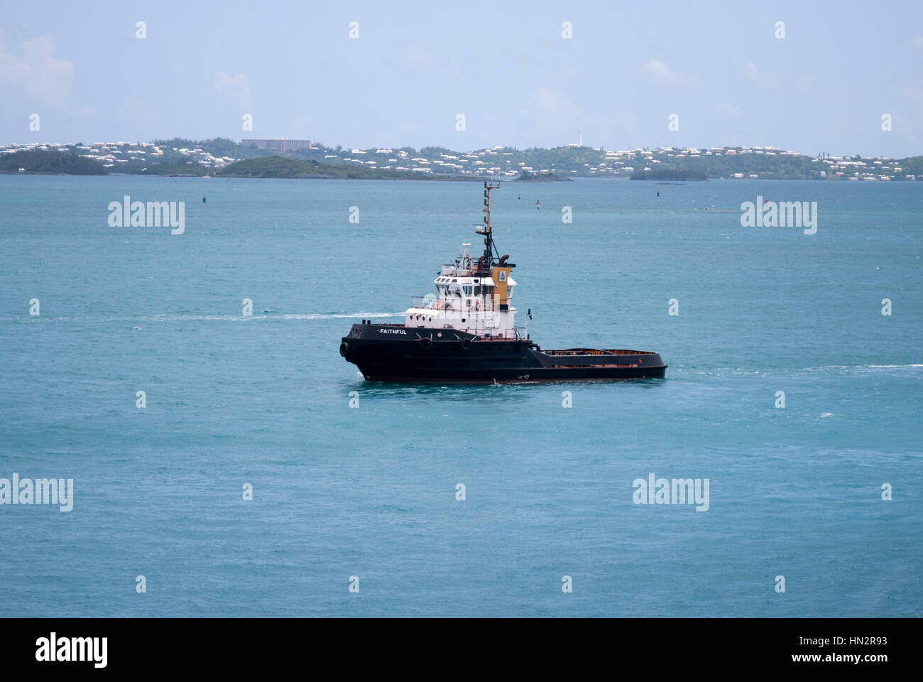 Pilot Boat Faithful North Basin Royal Naval Dockyard Bermuda Stock Photo