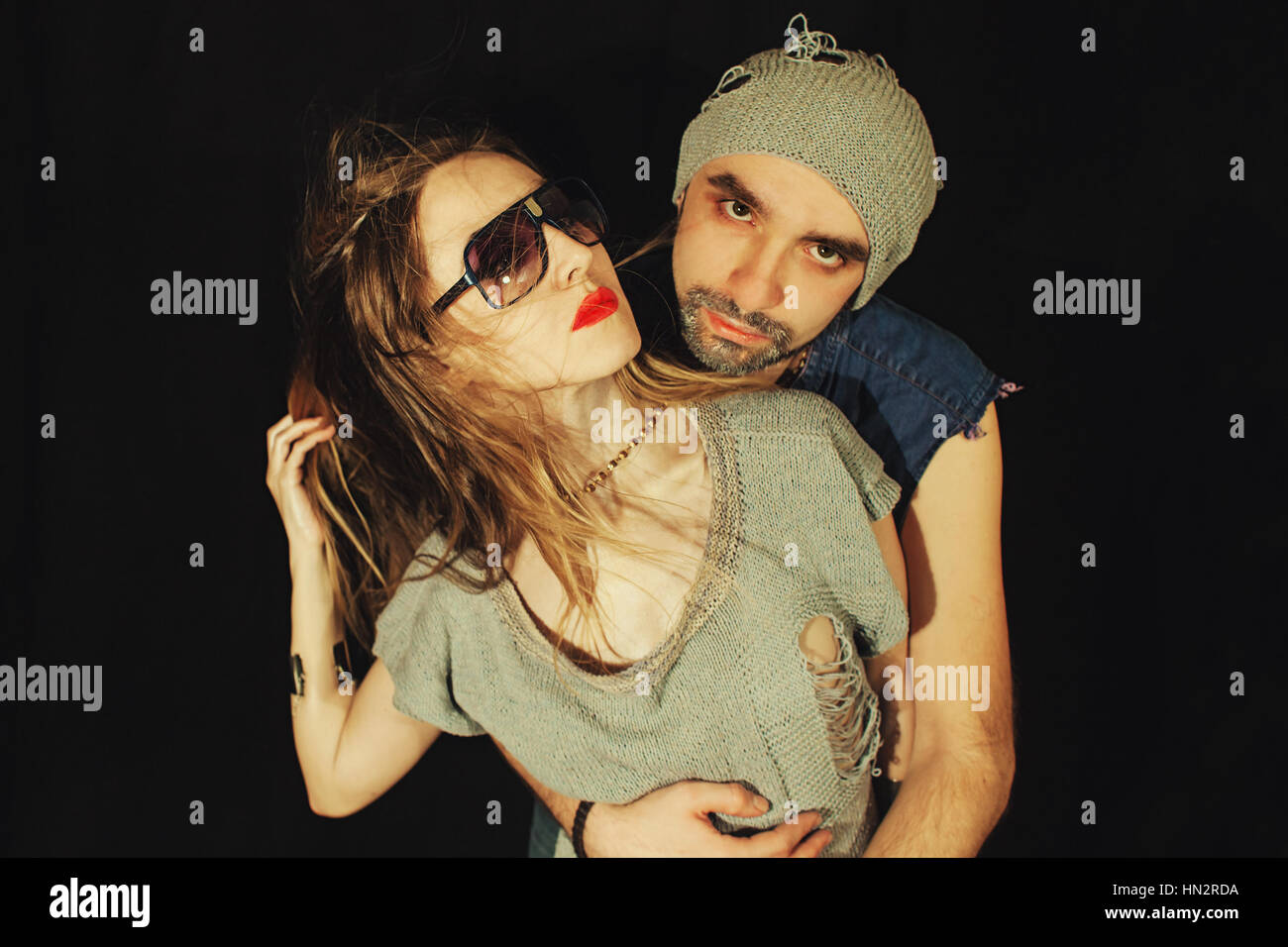 Man woman love lovers embrace hi-res stock photography and images - Alamy