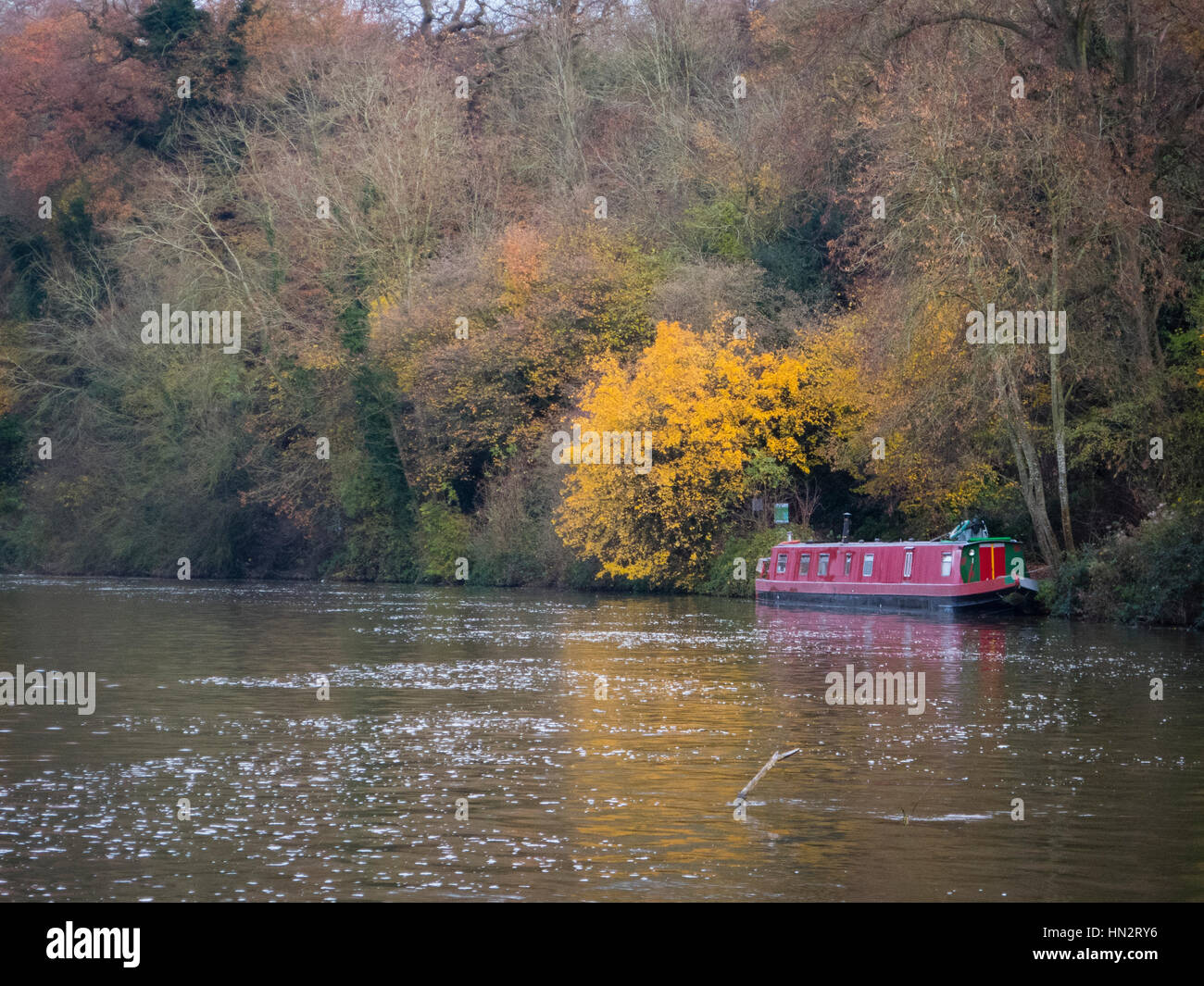 canal boat Stock Photo