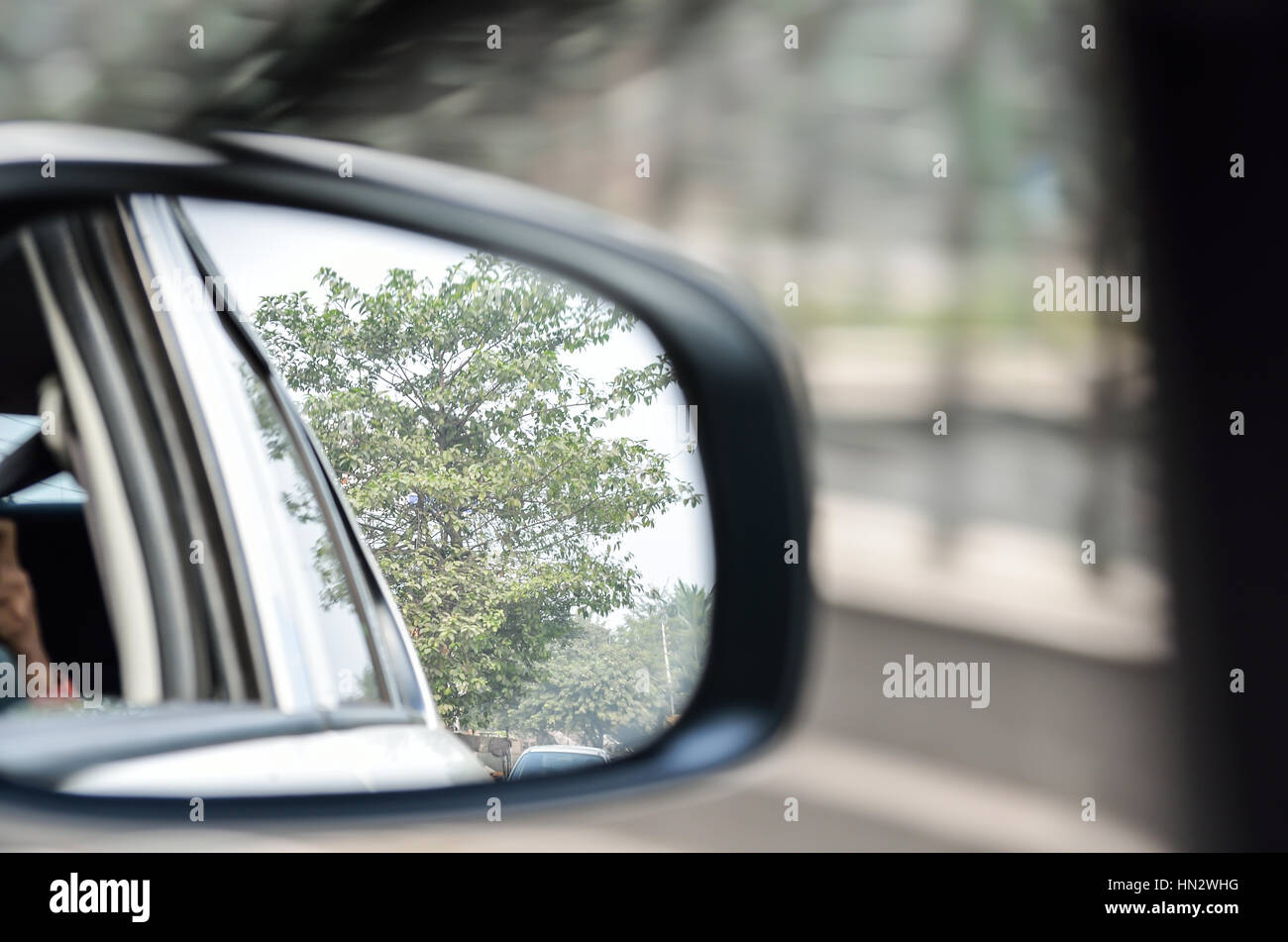 Rear view mirror Stock Photo Alamy
