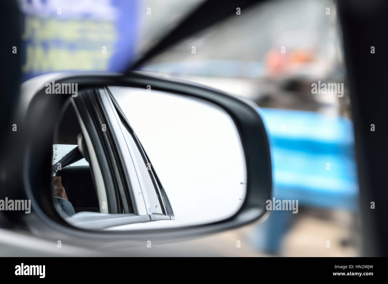 Rear view mirror Stock Photo Alamy