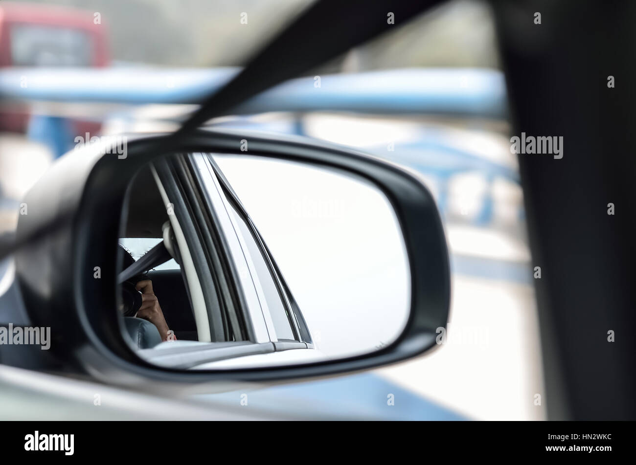 Rear view mirror Stock Photo Alamy
