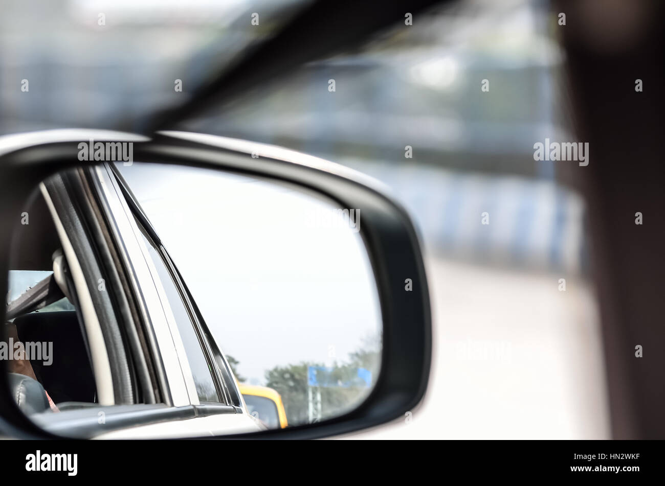 Rear view mirror Stock Photo Alamy