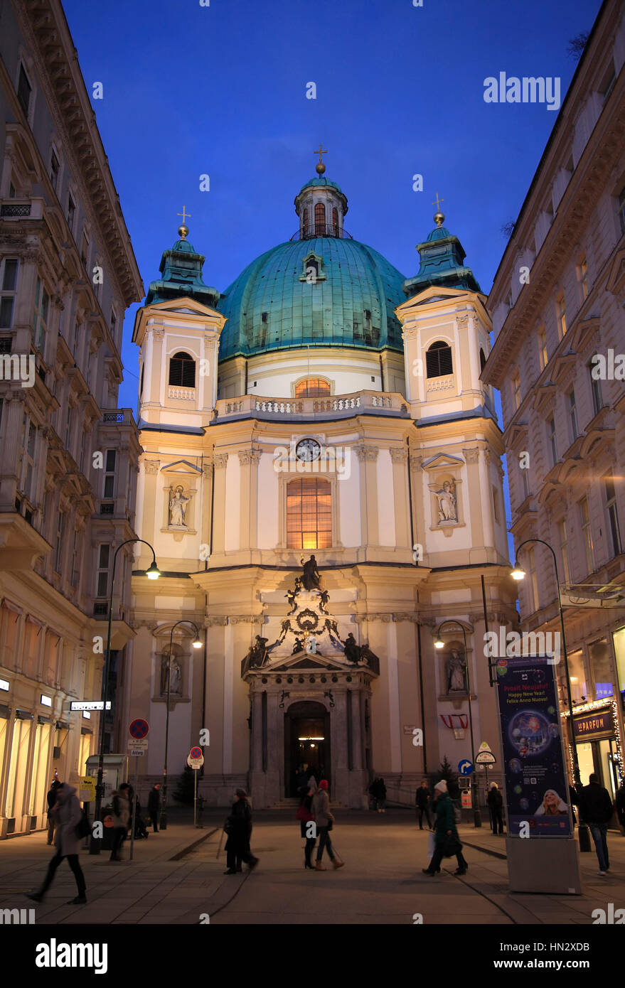Peterskirche (St.Peters Church),  Vienna, Austria, Europe Stock Photo