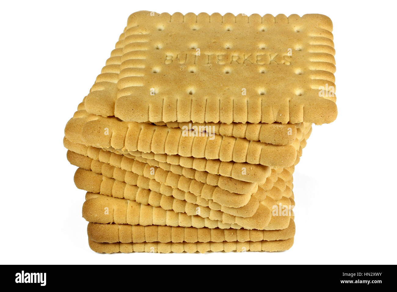 German butter biscuits isolated on white background Stock Photo Alamy