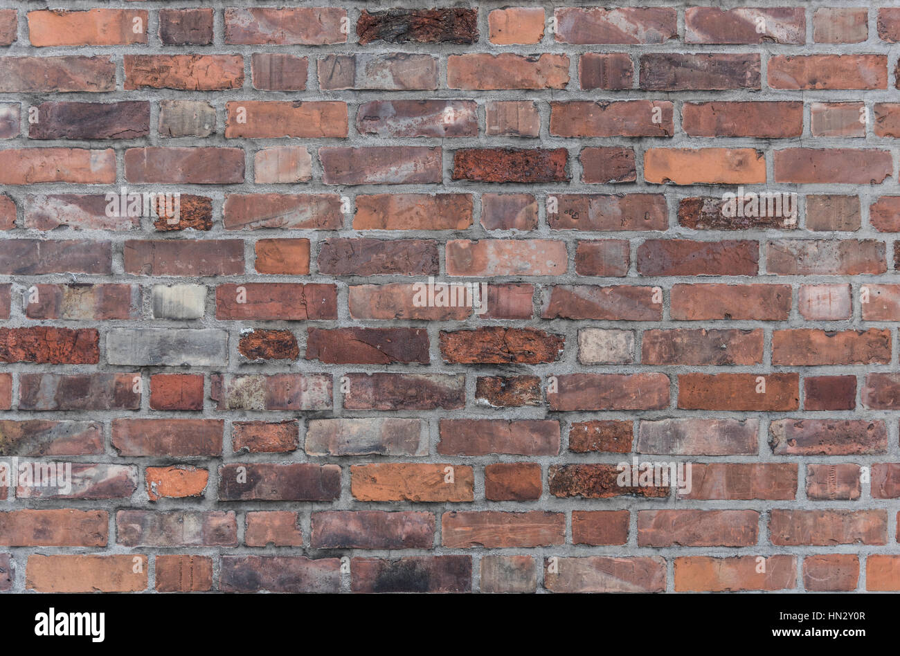red brick wall stone texture background Stock Photo