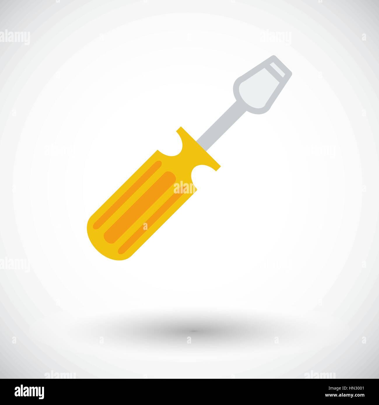 Screwdriver. Single flat icon on white background. Vector illustration ...
