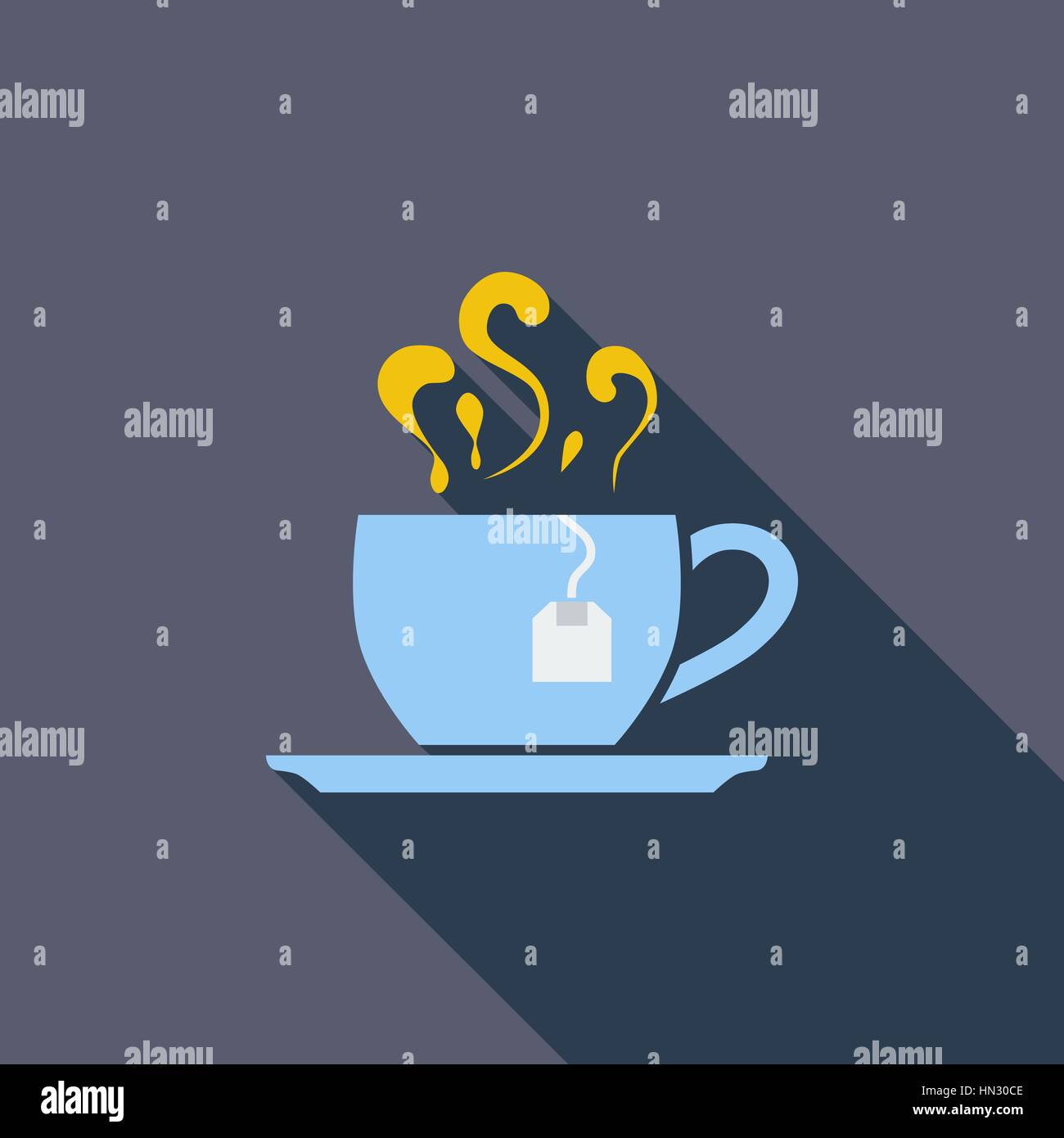 Tea icon. Flat vector related icon with long shadow for web and mobile ...