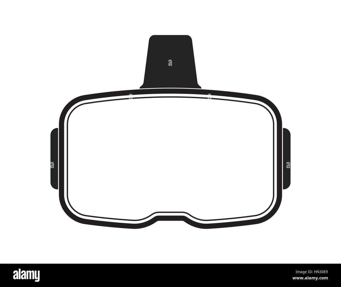 Oculus Rift-like VR headset with blank visor for custom modifications Stock Photo