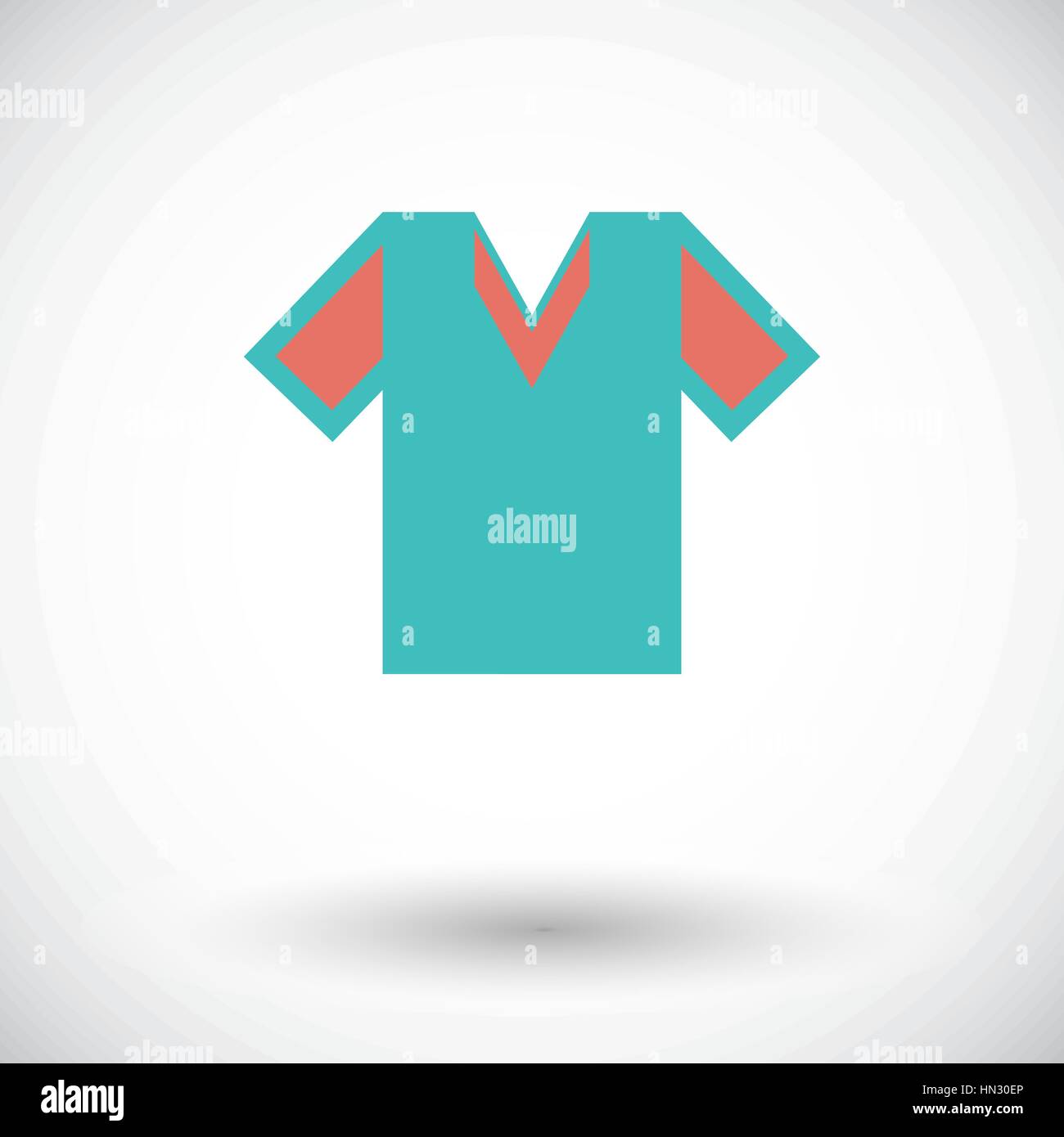 T-shirt. Single flat icon on white background. Vector illustration ...
