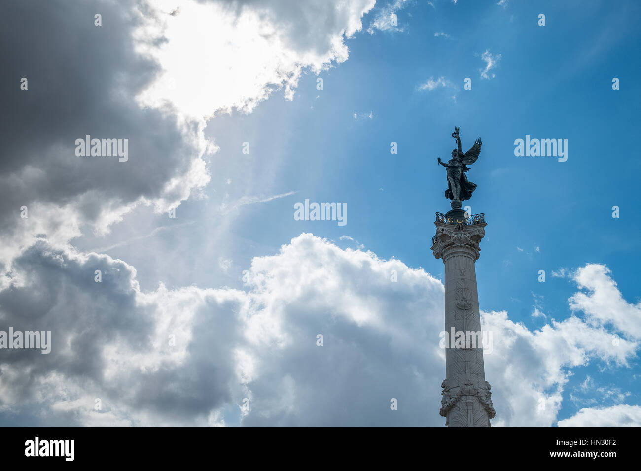 monument, france, bordeaux, fountain, statue, girondins, place, sculpture, aquitaine, symbol, art, gironde, quinconces, history, french, architecture, Stock Photo