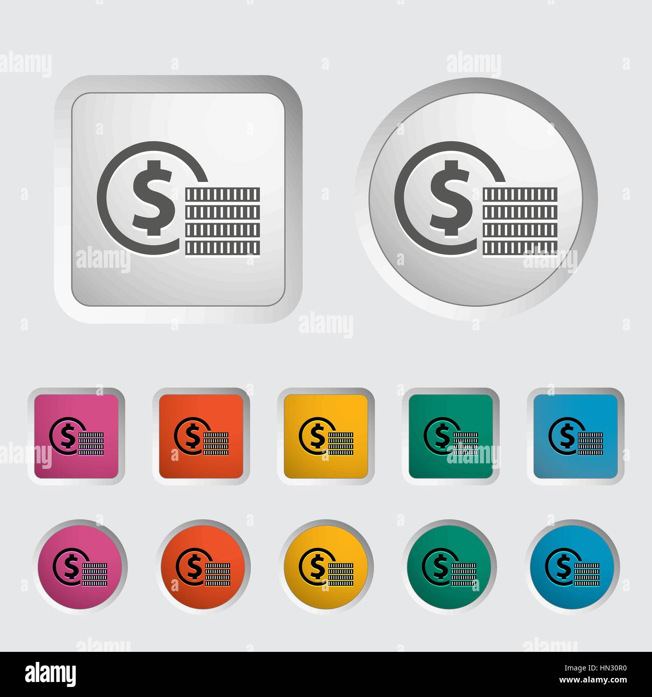 Icon coins. Vector illustration EPS Stock Vector Image & Art - Alamy